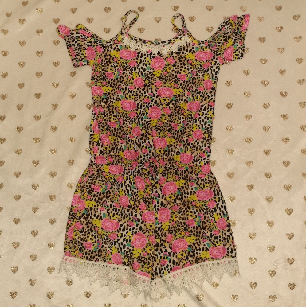 10/$40 Real Love Leopard Print Romper